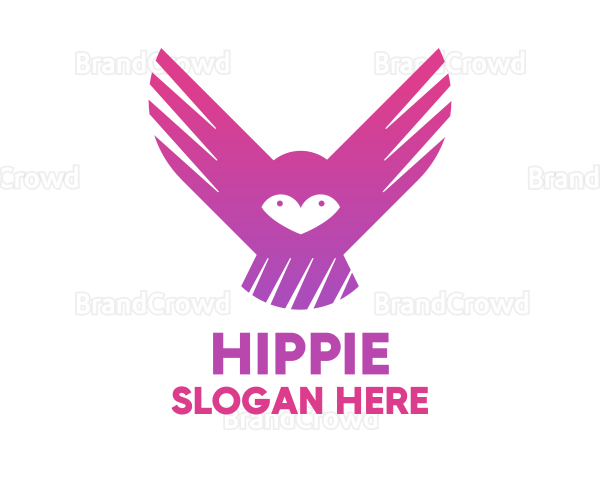 Gradient Edgy Owl Logo