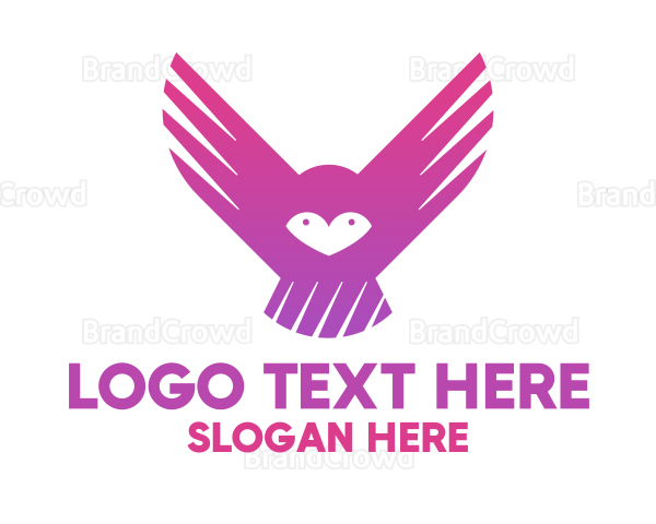 Gradient Edgy Owl Logo