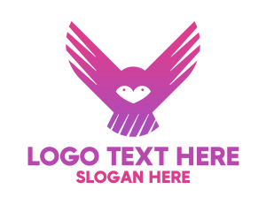 Application - Gradient Edgy Owl logo design