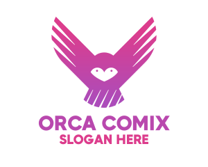 Symbol - Gradient Edgy Owl logo design