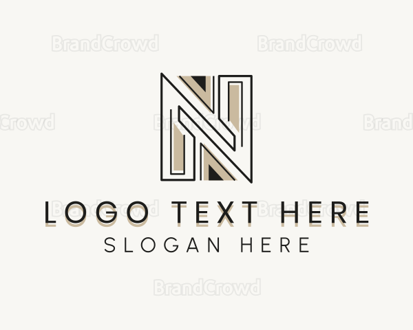 Interior Design Architect Letter N Logo