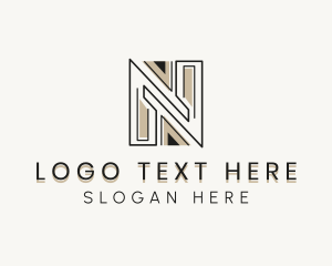 Structure - Interior Design Architect Letter N logo design