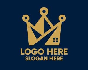 Village - Golden Crown Building logo design