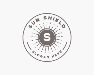 Hipster Sun Ray logo design