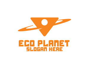 Planet - Triangular Orbit Planet logo design