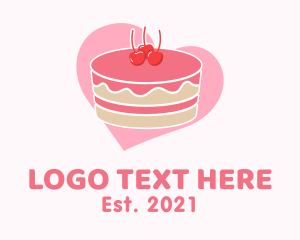 Sweet - Cherry Pastry Cake logo design