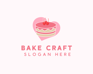 Cherry Pastry Cake logo design