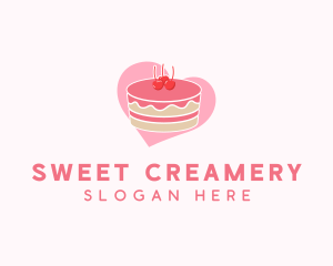 Cherry Pastry Cake logo design