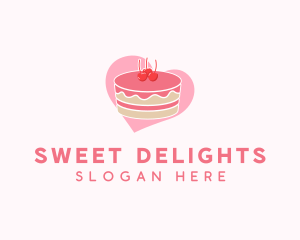 Cherry Pastry Cake logo design