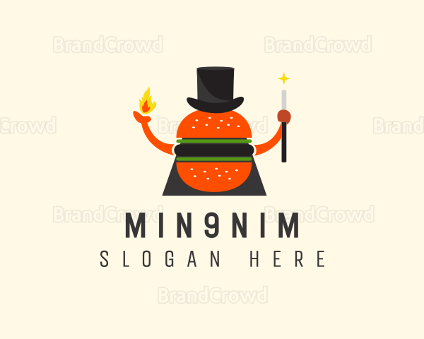 Magician Burger Hat Logo