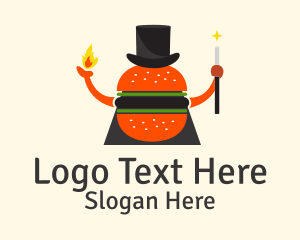 Burger - Magician Burger Mascot logo design