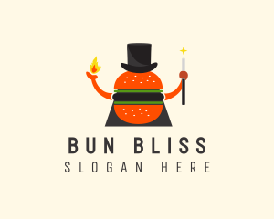 Bun - Magician Burger Hat logo design