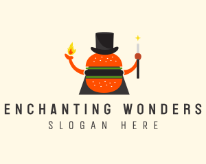 Magician - Magician Burger Hat logo design