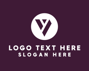 Letter Ah - Professional Negative Space Letter YV logo design