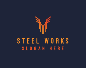 Minimalist Wing Building logo design