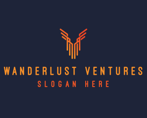 Minimalist Wing Building logo design