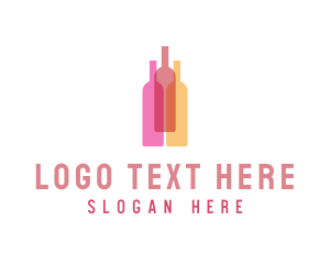 Booze - Wine Drinking Bottles logo design