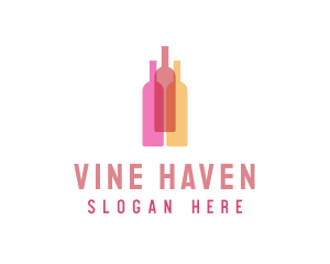 Wine Drinking Bottles logo design