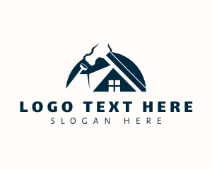 Residential - House Hammer Construction logo design