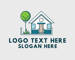 Suburban - House Tree Property logo design