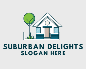 Suburban - House Tree Property logo design