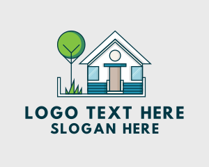 Residential Unit - House Tree Property logo design