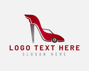 Sexy - Car Stiletto Shoes logo design