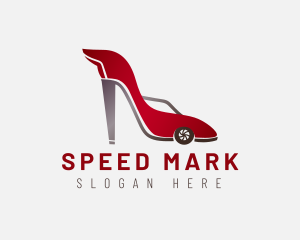 Car Stiletto Shoes logo design