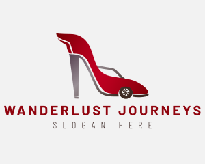 Speed - Car Stiletto Shoes logo design