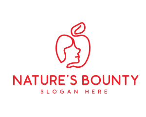 Natural Fruit Face logo design