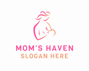 Mother Baby Breastfeed logo design