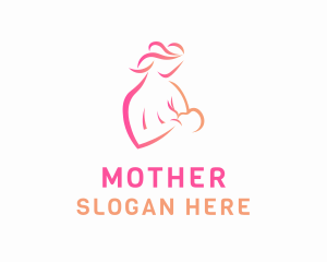 Mother Baby Breastfeed logo design