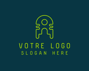 Marketing - Tech Company Letter A logo design