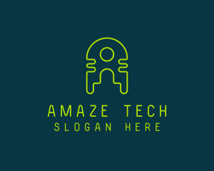 Tech Company Letter A  logo design