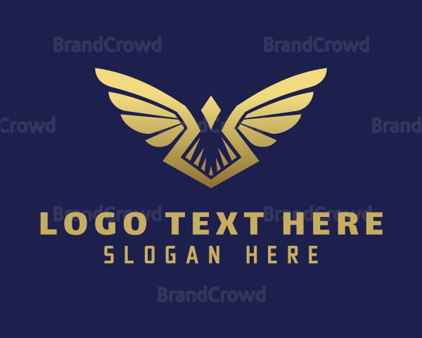 Gradient Gold Wings Logo