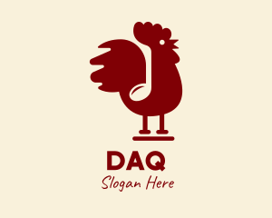 Red - Red Rooster Note logo design