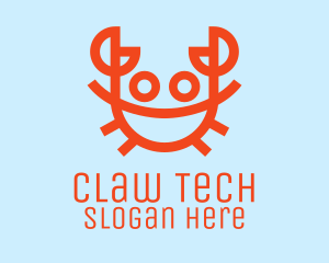 Claw - Orange Crab Seafood logo design