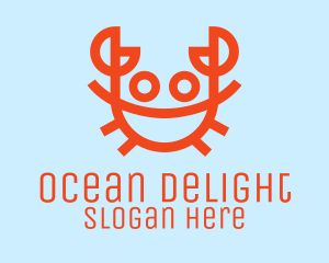 Orange Crab Seafood logo design