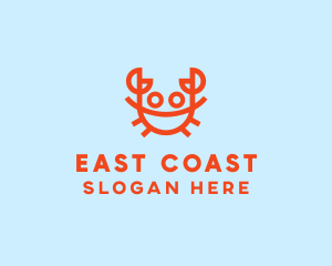 Orange Crab Seafood logo design