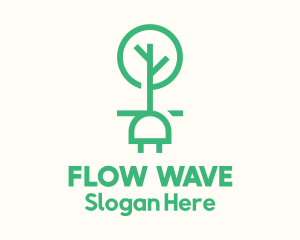 Current - Green Tree Plug logo design