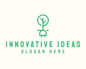 Green Tree Plug logo design