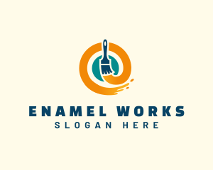 Enamel - Painting Brush Handyman logo design
