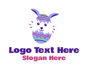 Rabbit - Decorative Easter Bunny Egg logo design
