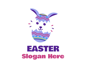 Decorative Easter Bunny Egg  logo design