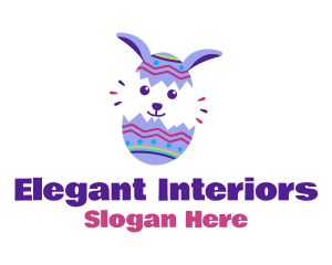 Decorative Easter Bunny Egg  logo design