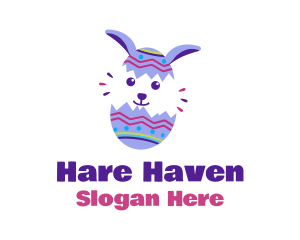 Decorative Easter Bunny Egg  logo design