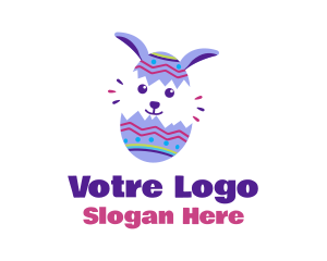 Infinity Sign - Decorative Easter Bunny Egg logo design