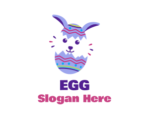 Decorative Easter Bunny Egg  logo design