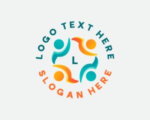 Human Resource - People Support Community logo design