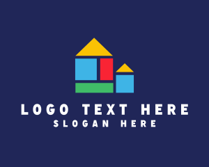 Activity Center - Block Toy Kindergarten logo design